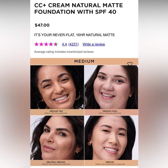 NEW IN BOX - IT Cosmetics CC+ Cream, oil free & matte finish - Picture 7 of 7